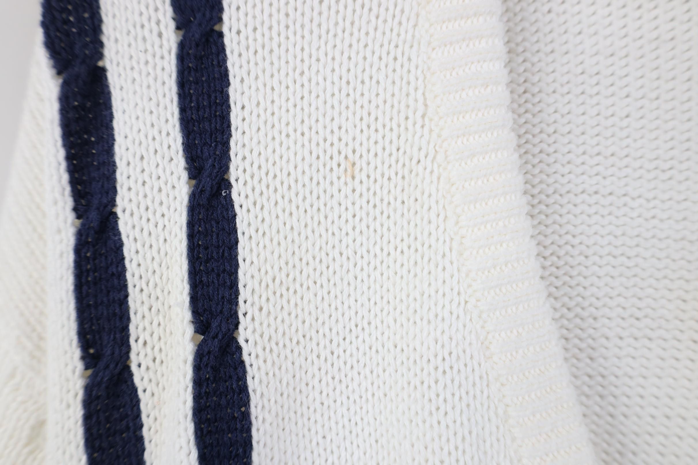 Vintage Vintage 80s 90s Streetwear Cotton Cable Knit Golf Sweater Size US L / EU 52-54 / 3 - 7 Thumbnail