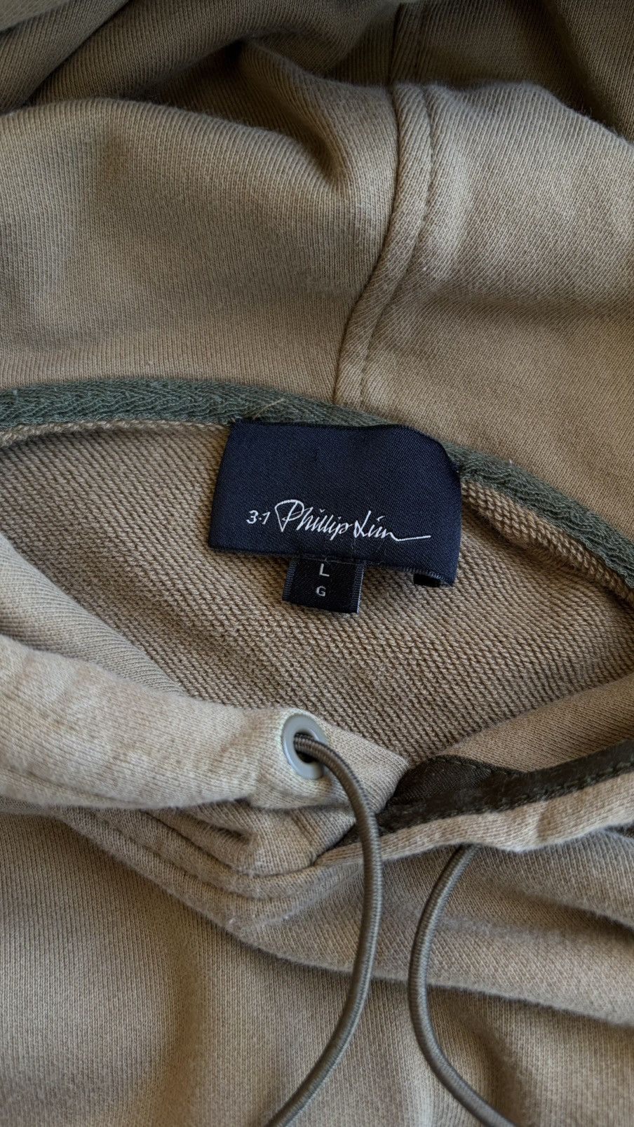 3.1 Phillip Lim 3.1 Phillip Lim Sand Beige Hoodie Minimal Logo Relaxed Fit Size US L / EU 52-54 / 3 - 3 Thumbnail