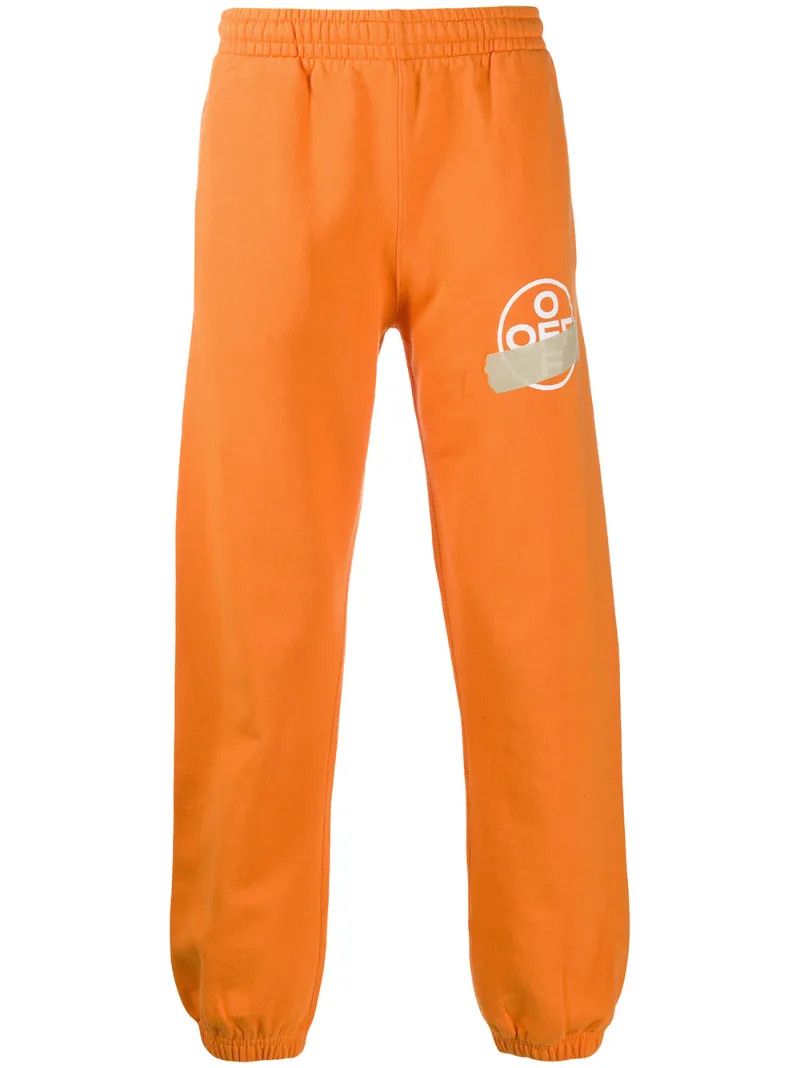 Off-White o1gr1nt0125 Tape Arrows Shorten Sweatpant in Orange Size US 28 / EU 44 - 1 Preview