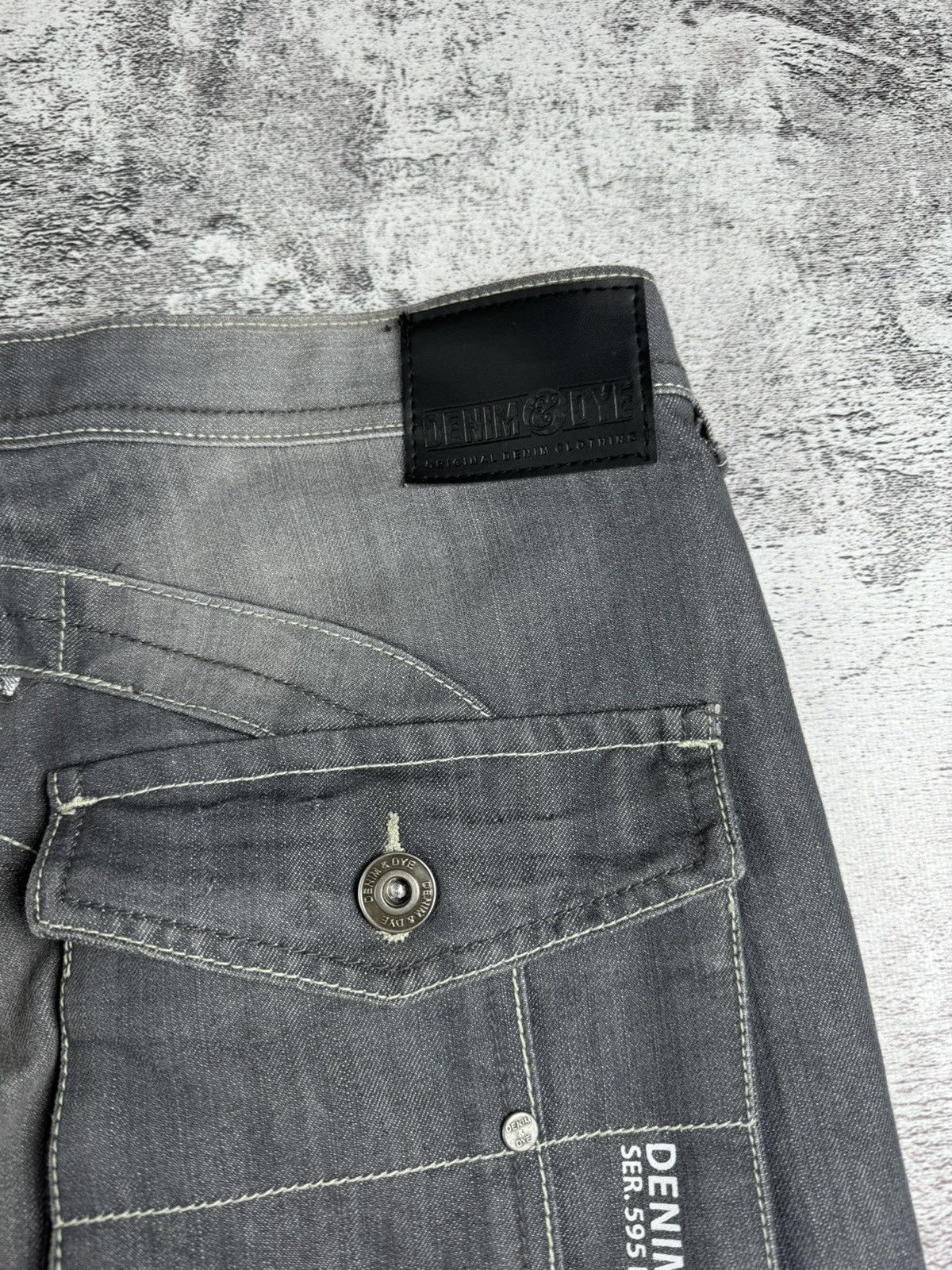 Japanese Brand Denim & Dye Rap Distressed Faded Cargo Multipocket Jeans Size US 34 / EU 50 - 8 Thumbnail