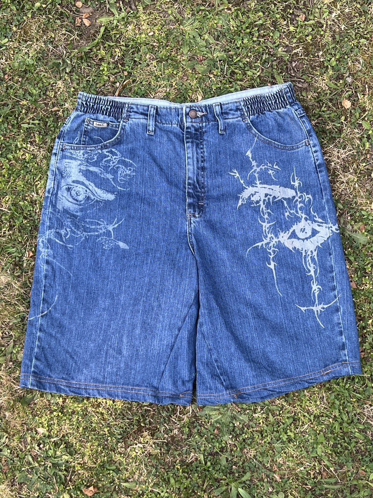 Lee × Vintage baggy elasticated waist designer lee jorts Size US 36 / EU 52 - 1 Thumbnail