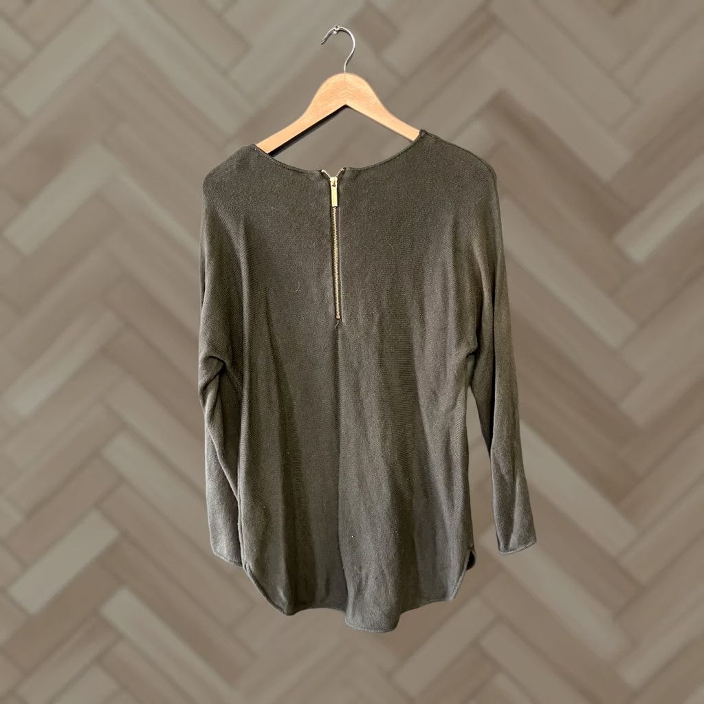 Michael Kors Michael Kors Womens Green Long Sleeve Knit Shirt Size L Size L / US 10 / IT 46 - 1 Thumbnail