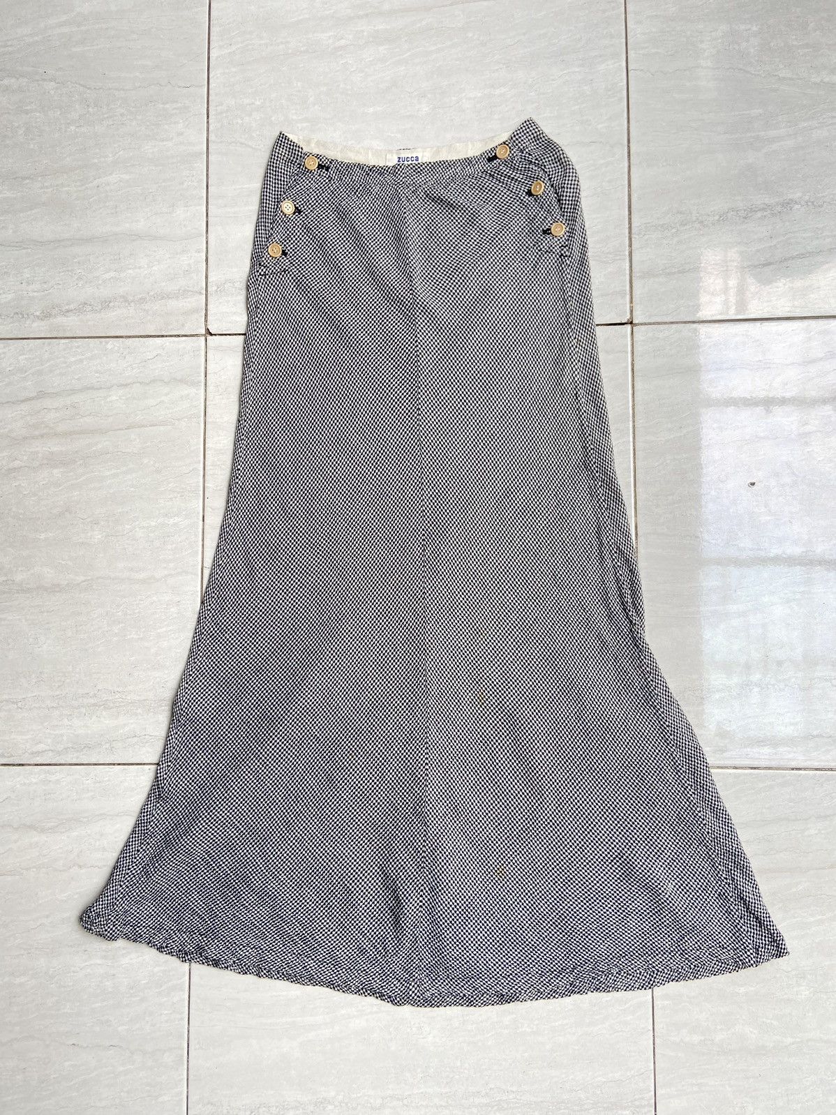 CABANE de ZUCCa × Issey Miyake × Zucca ZUCCA Motive Midi Skirt Size 22" - 1 Thumbnail
