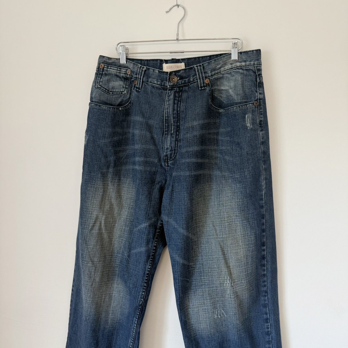 Vintage Vtg 2000s Muka Faded Distressed Baggy Jeans Skater Y2K Size US 38 / EU 54 - 7 Thumbnail