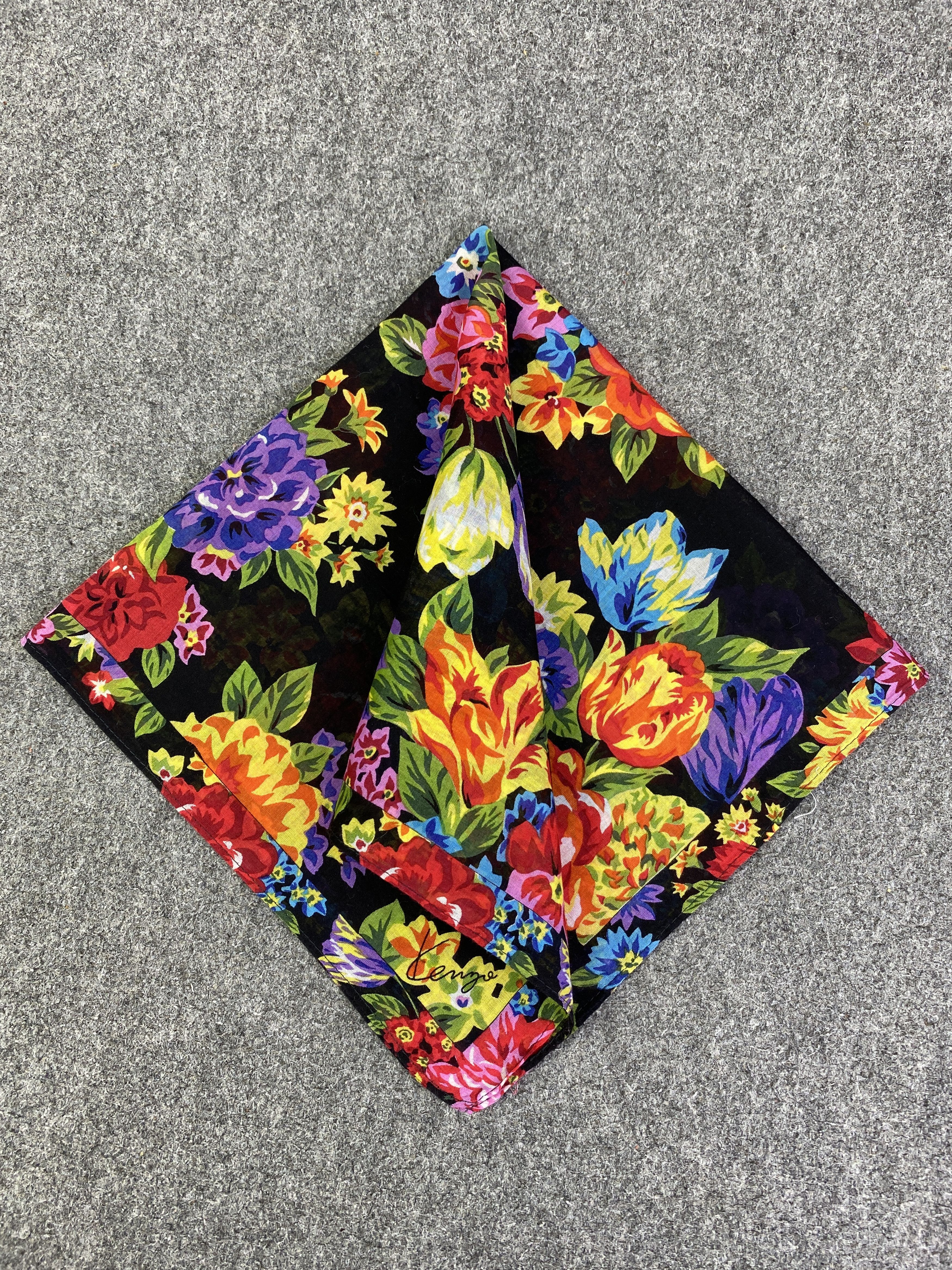 Kenzo Vintage Kenzo Floral Handkerchief / Neckerchief KT0003 Size ONE SIZE - 3 Thumbnail