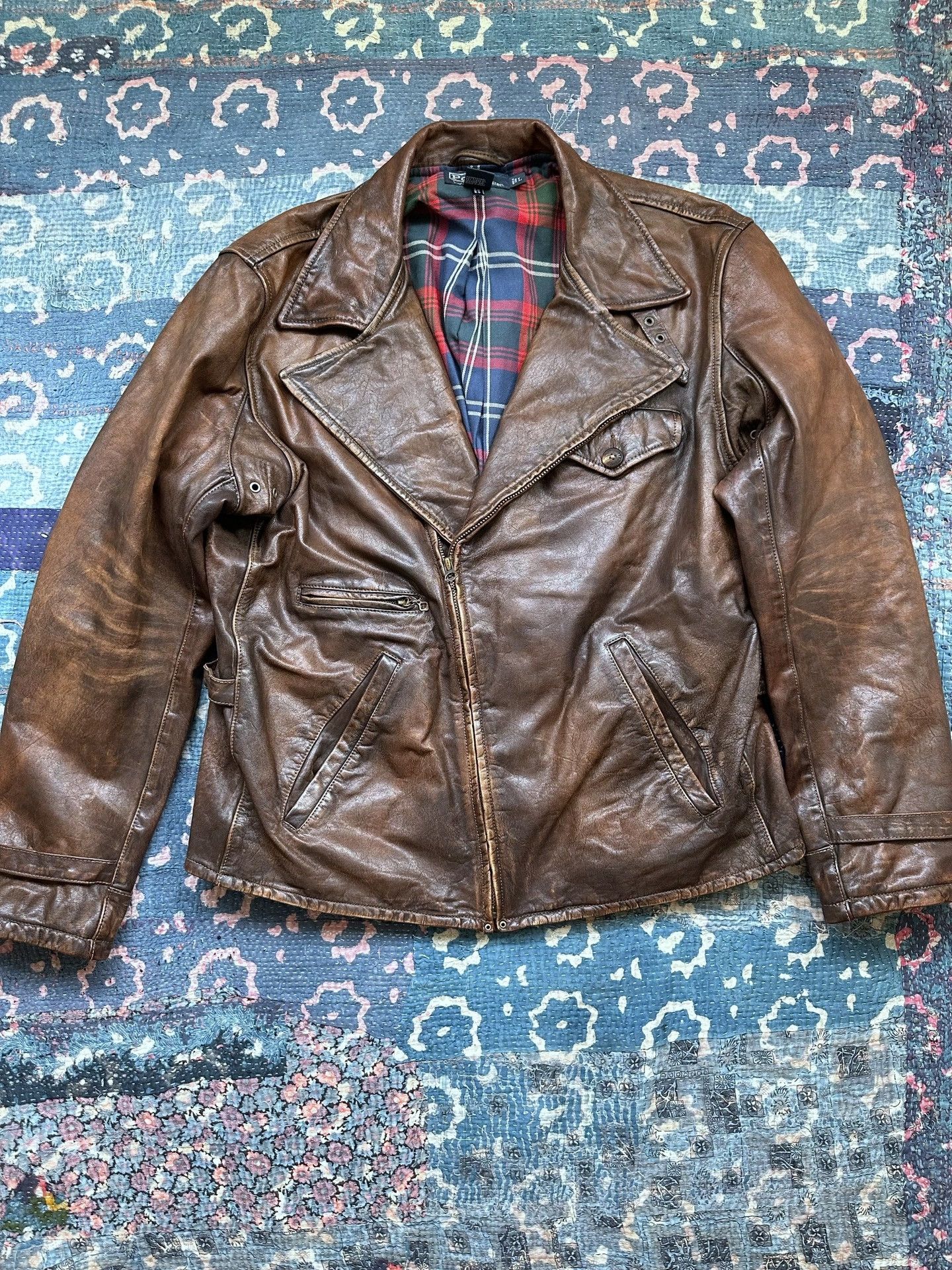 RRL Ralph Lauren Polo Ralph Lauren RRL Slant Zip Leather Jacket Size US L / EU 52-54 / 3 - 1 Thumbnail