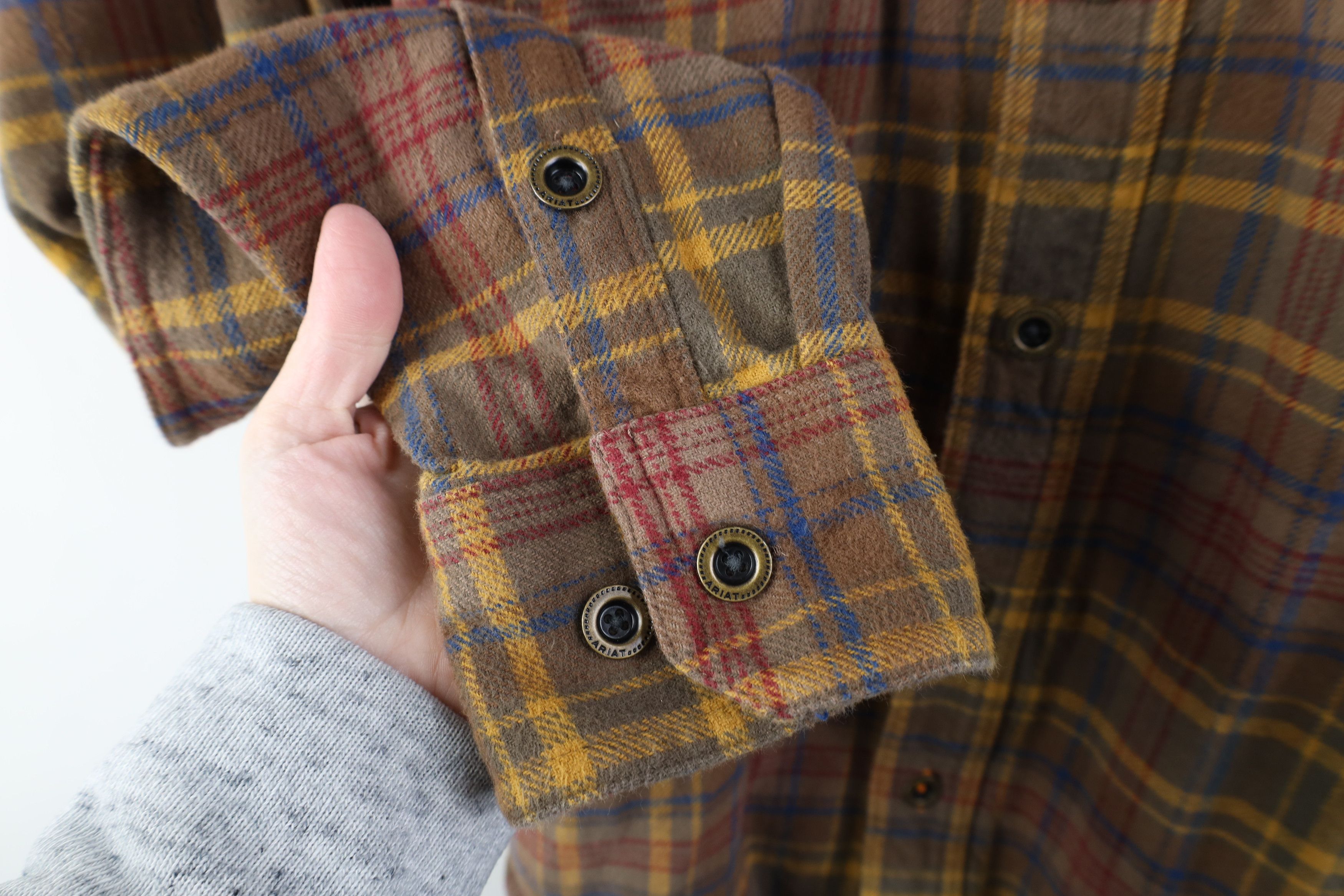 Ariat Ariat Rebar Heavyweight Flannel Collared Button Shirt Plaid Size US S / EU 44-46 / 1 - 7 Thumbnail