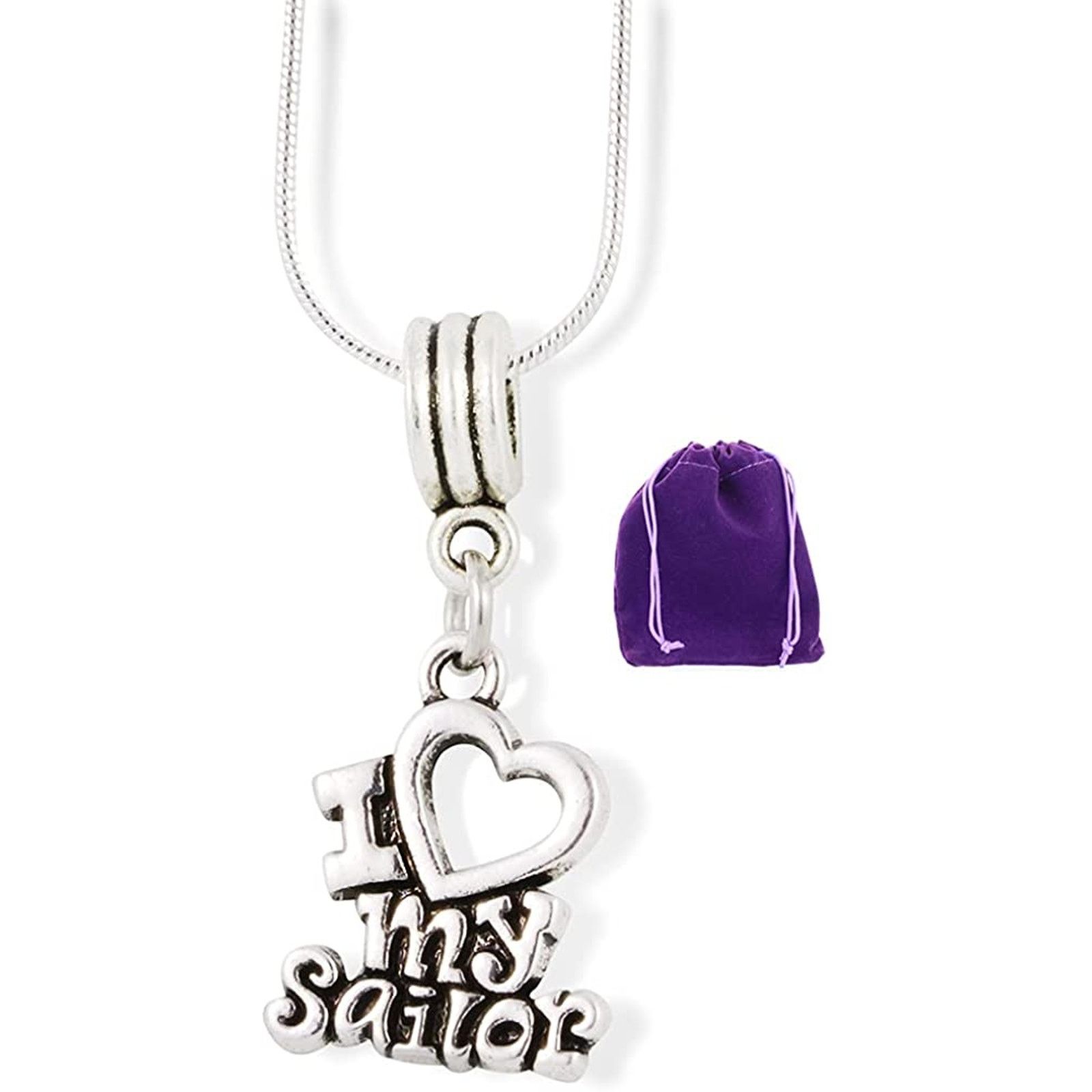 & Other Stories I Love My Sailor Charm Snake Chain Necklace Size ONE SIZE - 1 Thumbnail