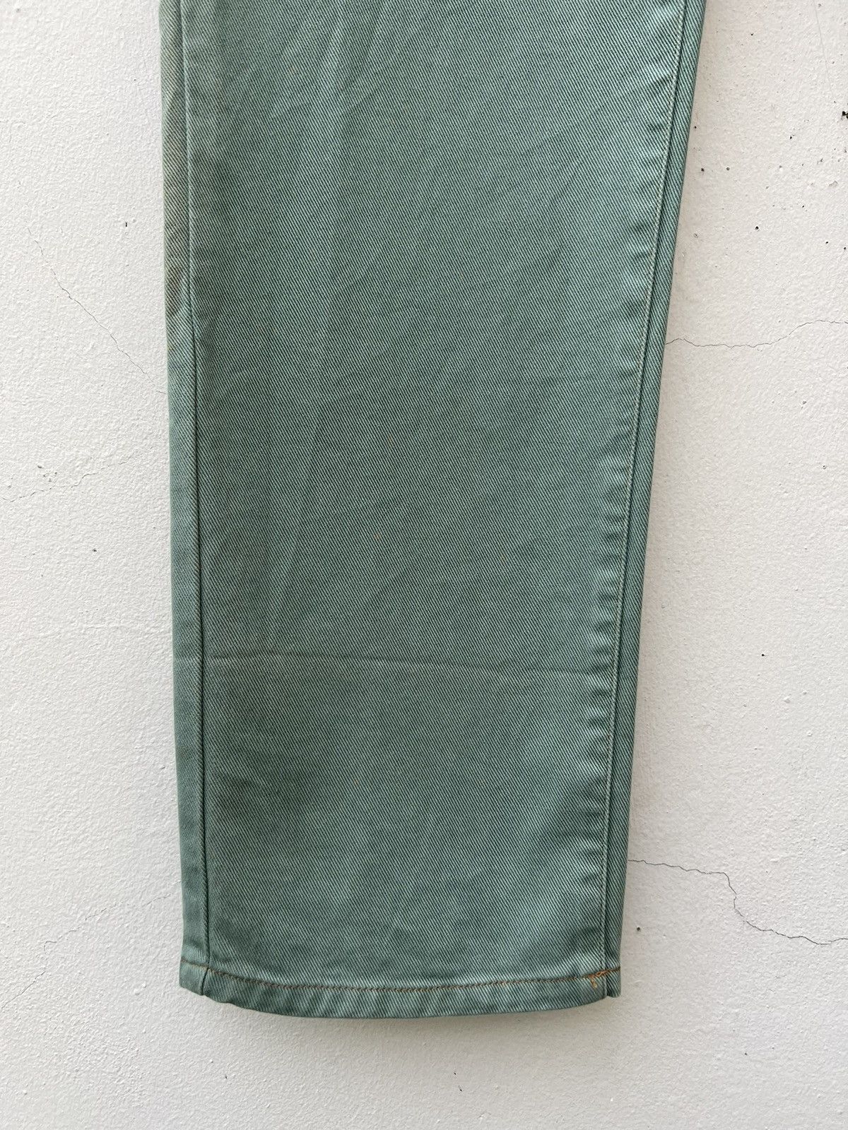 Marithe + Francois Girbaud Vintage 90s MFG Sun Fade Green Denim Baggy Jeans Size US 32 / EU 48 - 11 Thumbnail