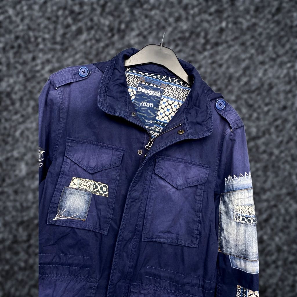 Desigual Desigual Patchwork Jacket Mens S Windbreaker Jacket blue Logo Vintage No N/A Size US S / EU 44-46 / 1 - 1 Thumbnail