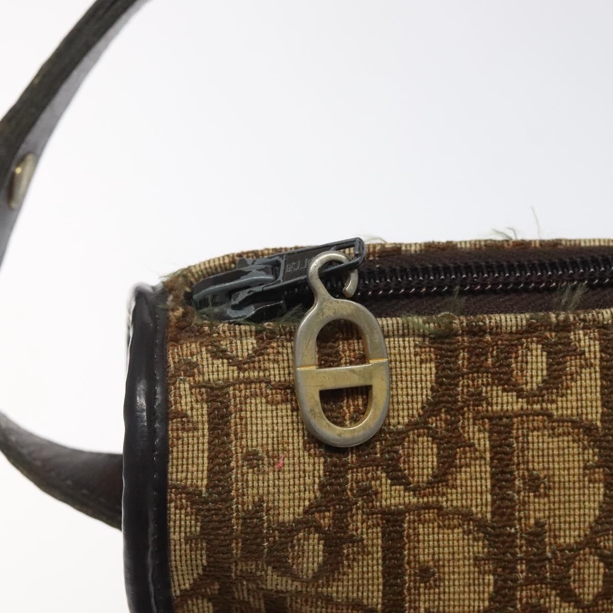 Dior DIOR Trotter Canvas Shoulder Bag Brown Gold Size ONE SIZE - 10 Thumbnail
