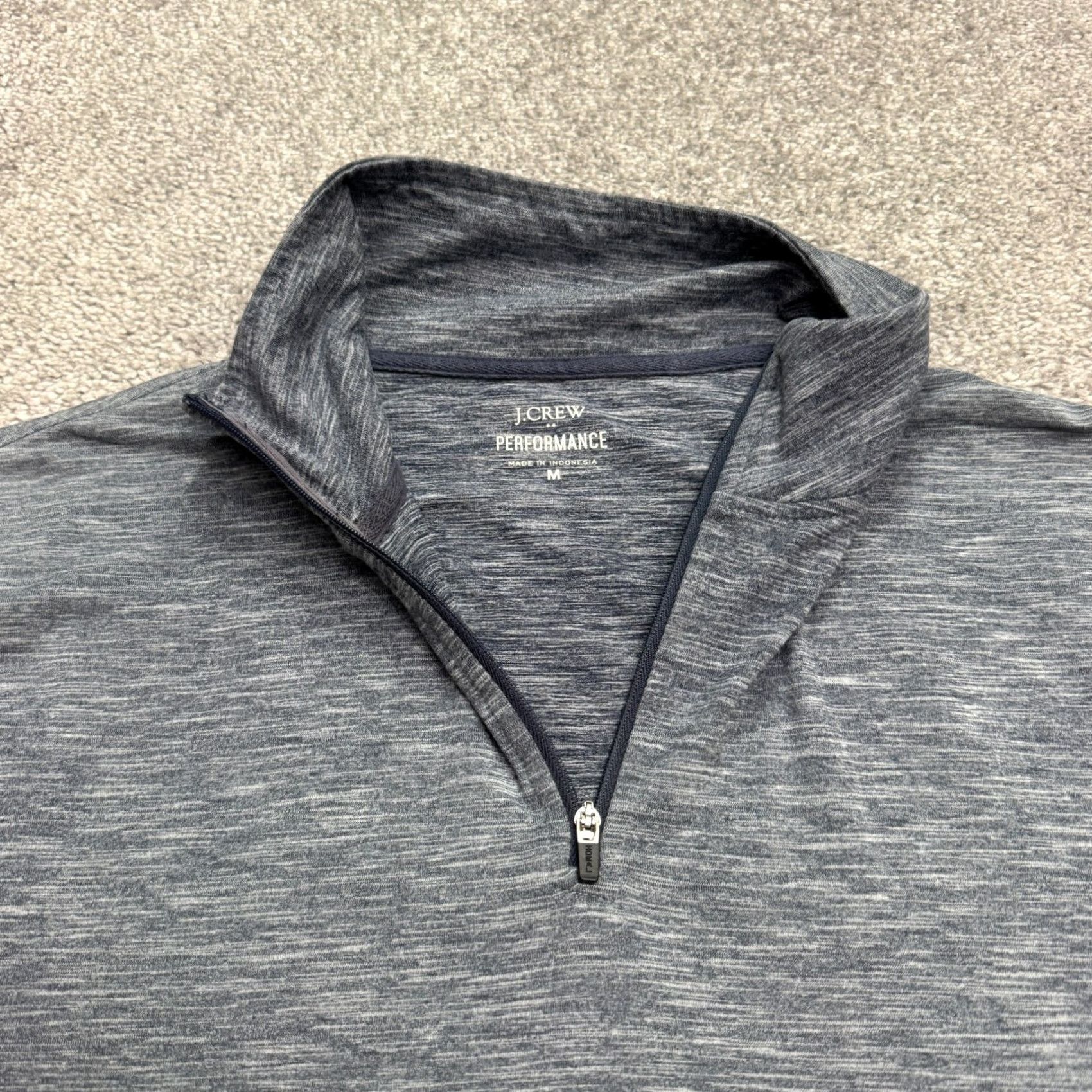 J.Crew J.Crew Performance 1/4 Zip Pullover Shirt Mens M Heather Gray Long Sleeve Regular Fit Zip Neck Mock Neck Casual Outdoor Size US M / EU 48-50 / 2 - 3 Thumbnail
