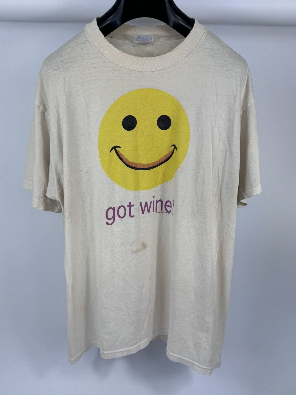 Vintage GOT WINE? PRINT VINTAGE T-SHIRT Size US XL / EU 56 / 4 - 1 Thumbnail