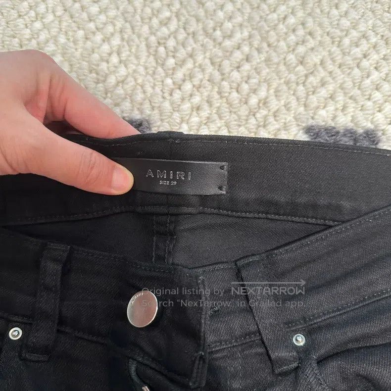 Amiri Amiri Size 29 Black python-printed jeans Size US 29 - 1 Thumbnail
