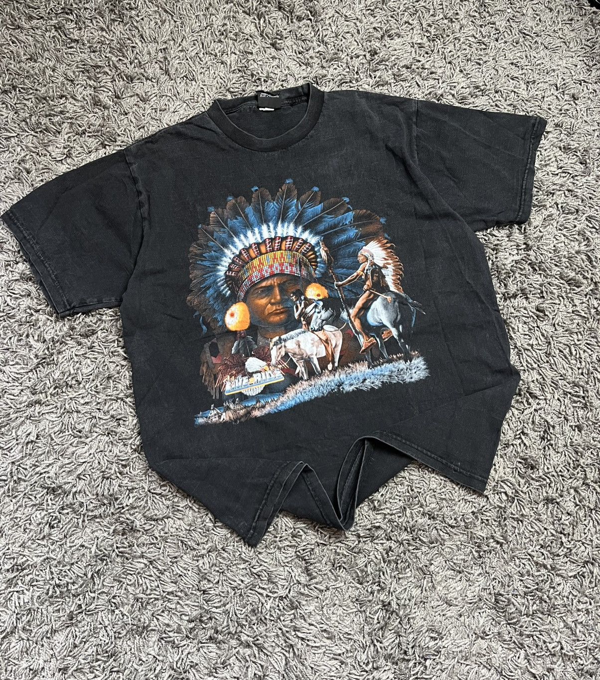 Iron Maiden Vintage Iron Maiden "Live To Ride" T-Shirt Native Print XL Size US XL / EU 56 / 4 - 1 Thumbnail
