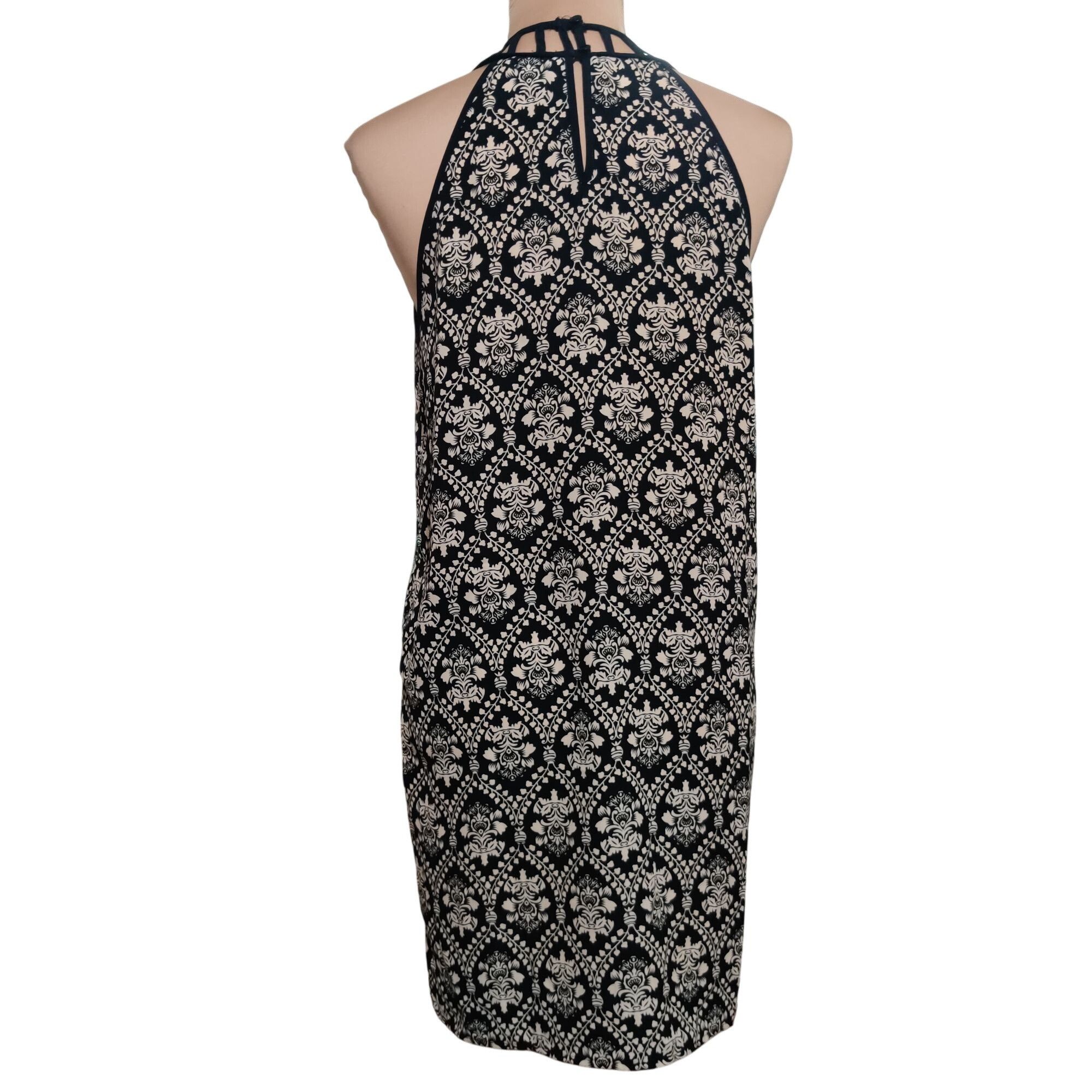 Other Monteau Los Angeles Womens Dress Halter Floral Damask Shift Size M / US 6-8 / IT 42-44 - 2 Thumbnail