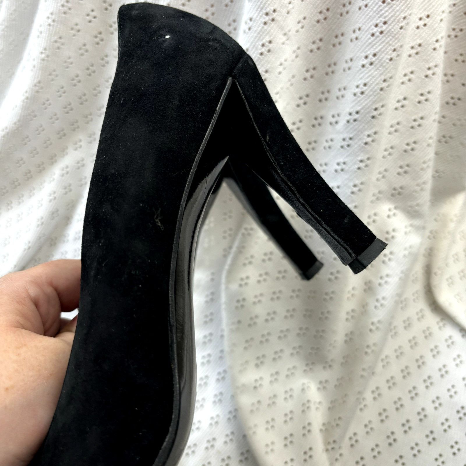 Robert Clergerie Robert Clergerie Women's Sz 10B Black Suede Slip-On Pumps Sc Size US 10 / IT 40 - 3 Thumbnail