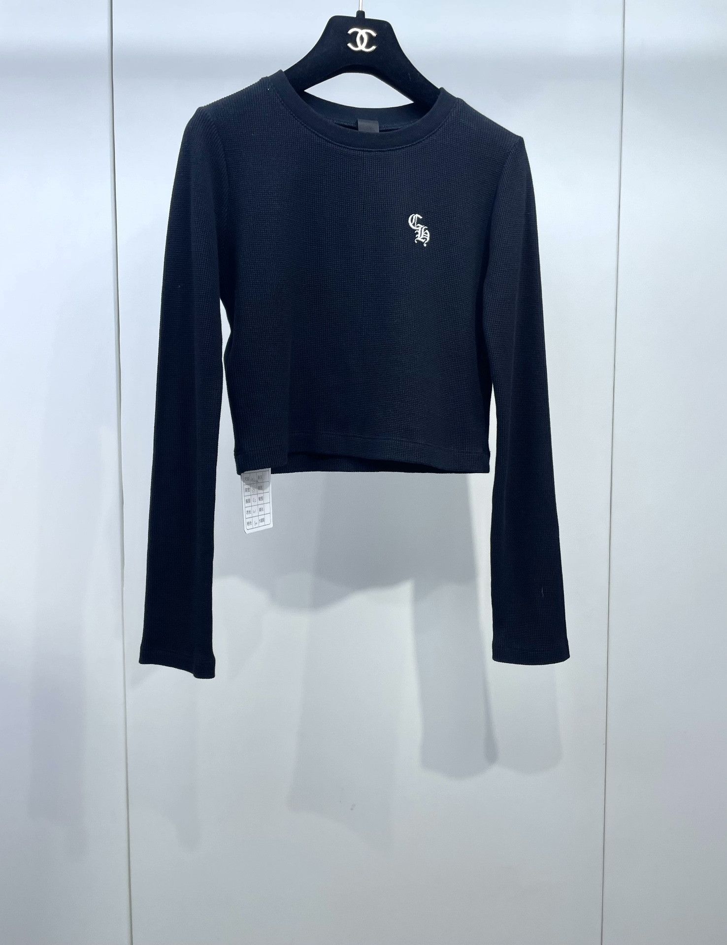 Chrome Hearts Chrome Hearts Black Sanskrit Embroidery Waffle Long-Sleeve Top Size M / US 6-8 / IT 42-44 - 1 Thumbnail