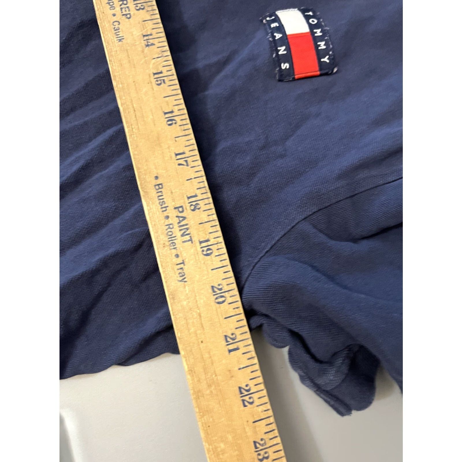 Tommy Hilfiger Tommy Jeans Polo Shirt Adult Medium Navy Blue Zip Casual Cotton Hilfiger Mens Size US M / EU 48-50 / 2 - 4 Thumbnail