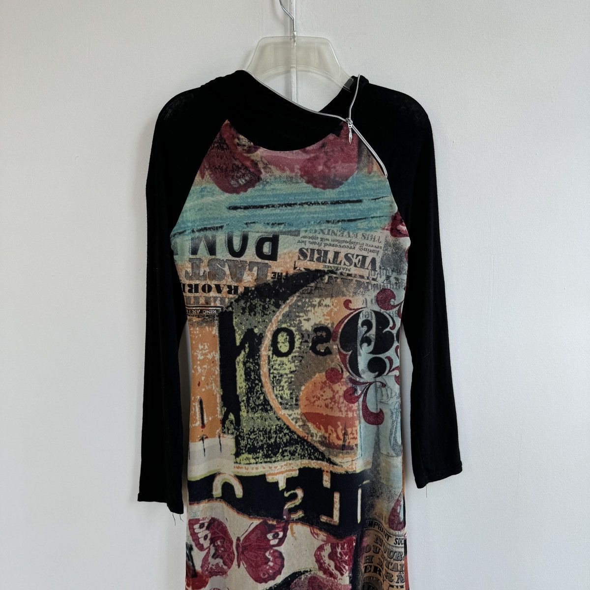 If Six Was Nine Cache Mesh Printed Hooded Maxi Dress Jean Paul Gaultier Size XS / US 0-2 / IT 36-38 - 5 Thumbnail