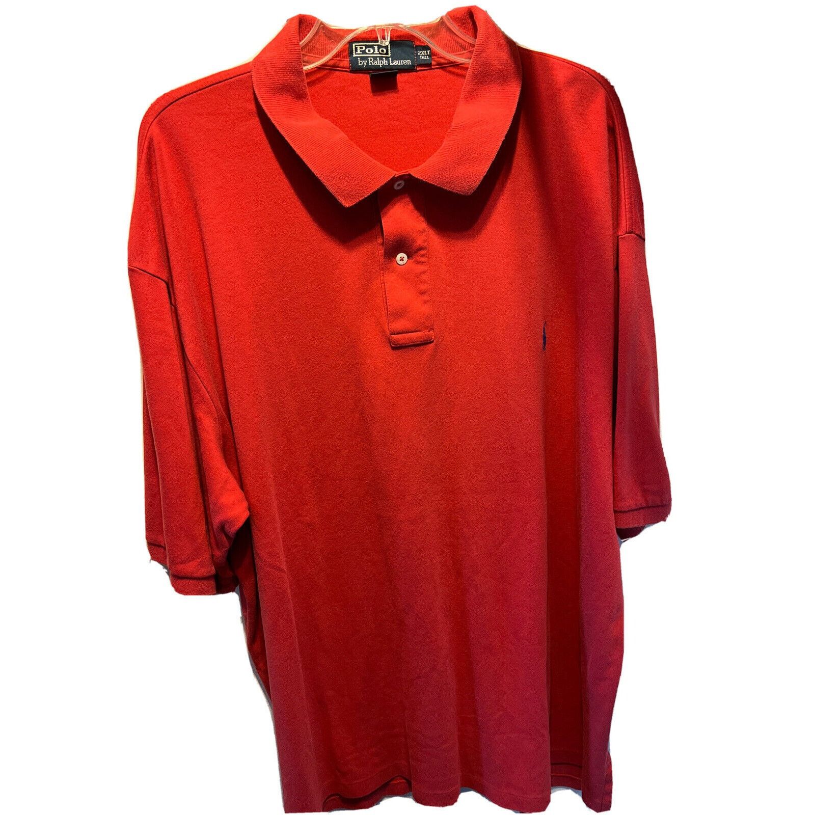 Polo Ralph Lauren Polo Ralph Lauren Men XXLT Red 1/4 Button Cotton Polo Shirt Size US XXL / EU 58 / 5 - 1 Thumbnail
