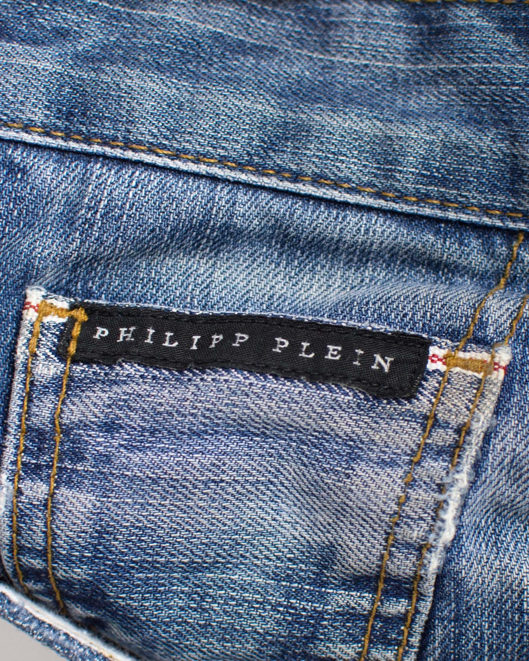 Philipp Plein Vintage Philipp Plein Y2K Selvage Jeans - W34 L34 Size US 34 / EU 50 - 7 Thumbnail
