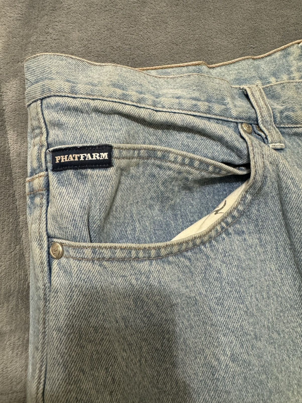 Phat Farm 40x 34 Vintage Phat Farm American Flag Jeans Size US 40 / EU 56 - 5 Thumbnail