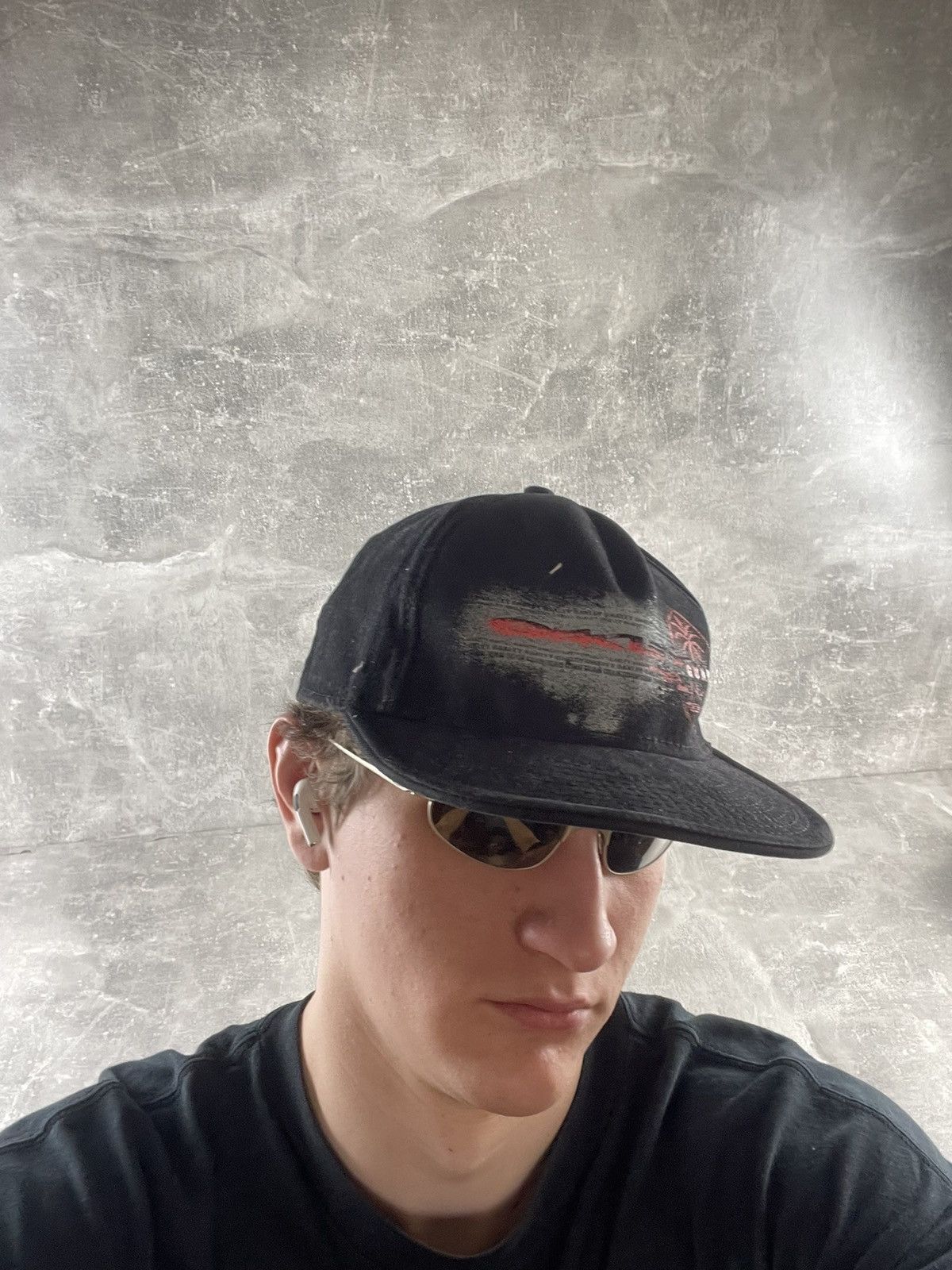 Oakley Oakley Guam Vintage Cap Distressed Print Stretch Fit Hat Size ONE SIZE - 4 Thumbnail