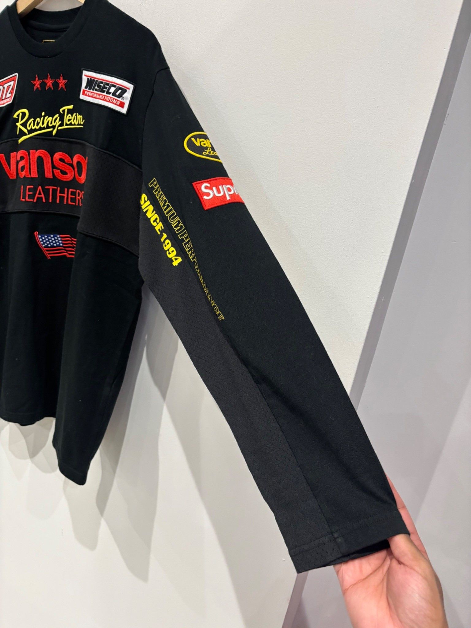 Supreme Supreme Vanson Leathers L/S Top Black Size US M / EU 48-50 / 2 - 3 Thumbnail