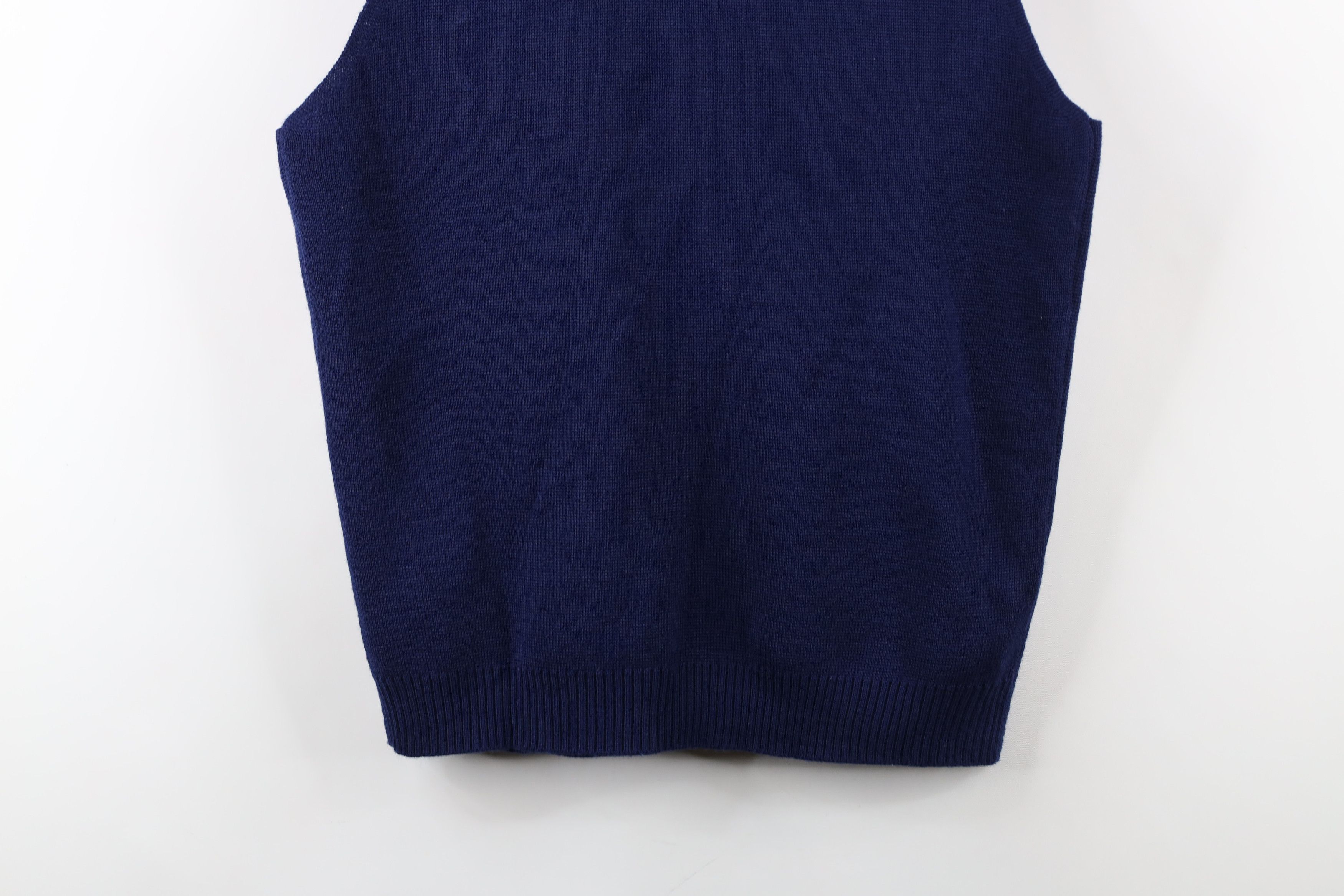 Vintage Vintage 60s Streetwear Ribbed Wool Blend Knit Sweater Vest Size US L / EU 52-54 / 3 - 10 Thumbnail