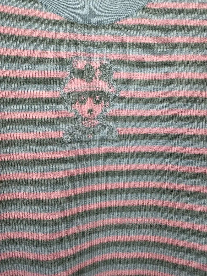 Chanel Chanel Purple striped cartoon pattern knitted short sleeve Size M / US 6-8 / IT 42-44 - 4 Thumbnail