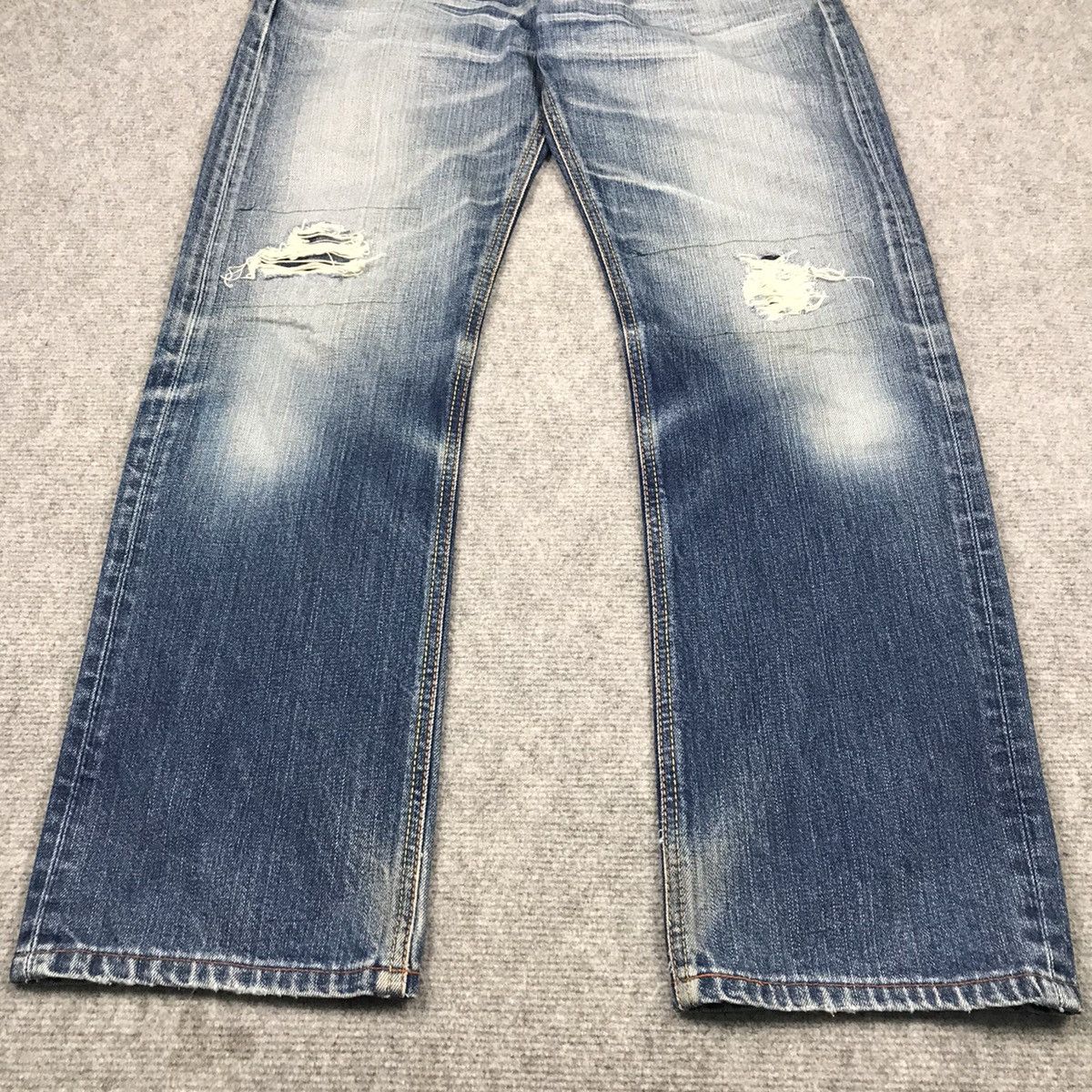 MADE IN JAPAN EDWIN DENIM FADED DISTRESSED PANTS 145