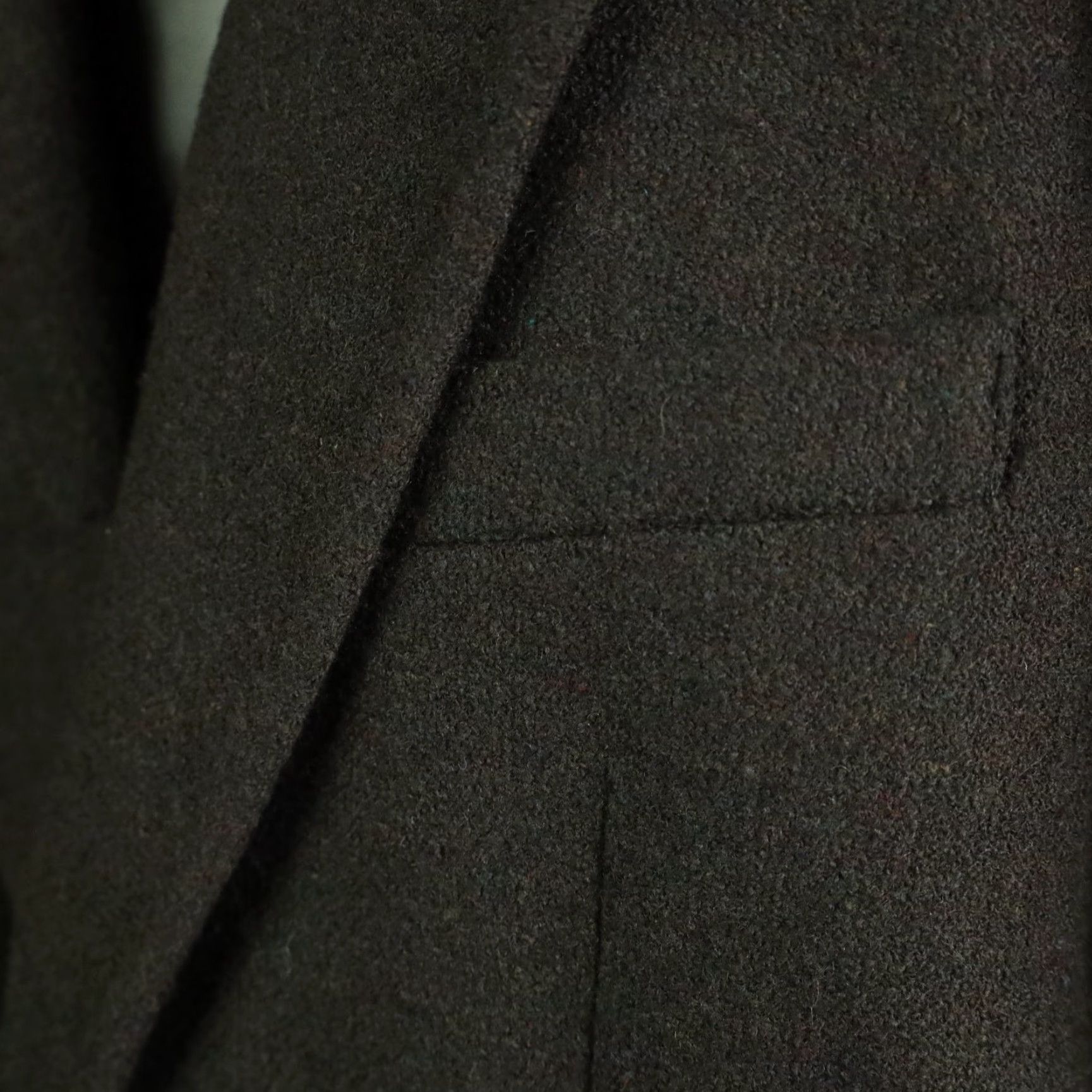 Olive VINTAGE Structure Blazer Jacket Mens M Wool Cashmere Olive Green Hong Kong 90s Size 40R - 3 Thumbnail