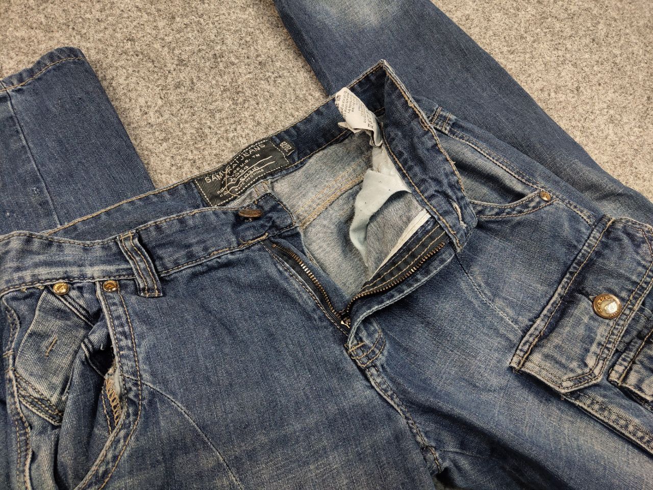 Japanese Brand Vintage Hysteric Glamour Junya Style Jet Lag Cargo Jeans 90s Size US 30 / EU 46 - 15 Thumbnail