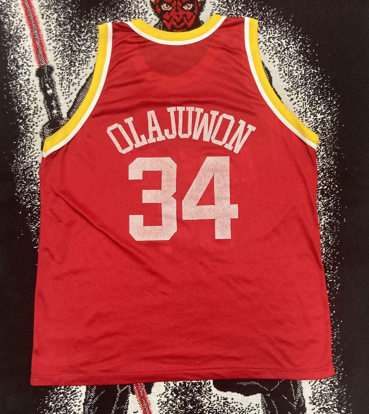 Champion × NBA × Vintage VTG 90’s Huston Rockets Hakeem Olajuwon NBA Jersey Champion Size US XL / EU 56 / 4 - 7 Thumbnail
