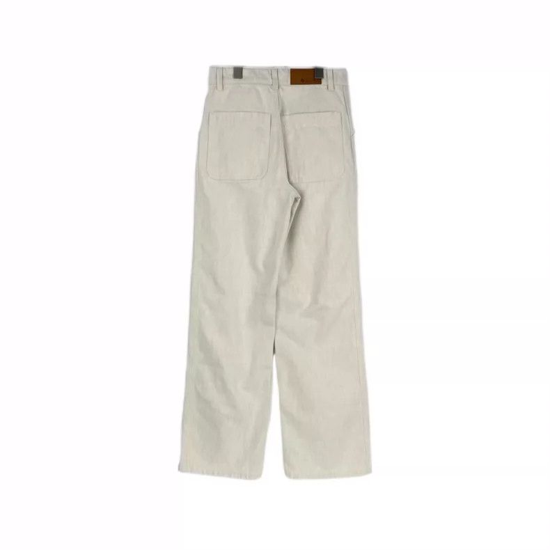 Loro Piana LORO PIANA White American-style trousers with plain color Size 25" / US 0 / IT 36 - 2 Thumbnail