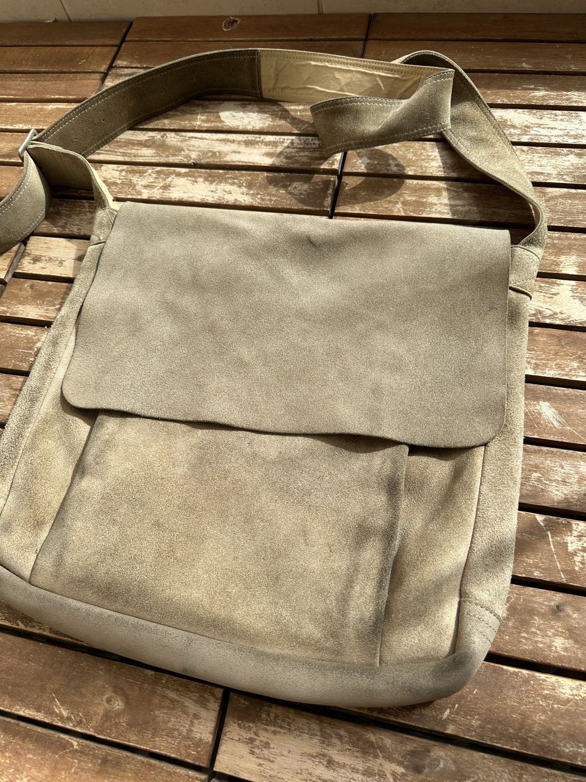 Porter Porter Tokyo Suede Messenger Bag Beige Size ONE SIZE - 2 Thumbnail