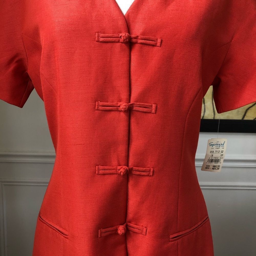 Other Vintage Spiegel Linen Blend Short Sleeve Blazer 8 Size M / US 6-8 / IT 42-44 - 2 Thumbnail