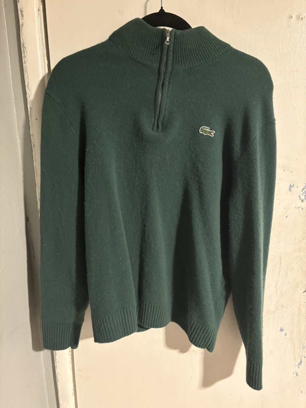 Lacoste Lacoste Quarter-Zip Sweater Green Classic Fit Men’s Large Size US L / EU 52-54 / 3 - 2 Thumbnail