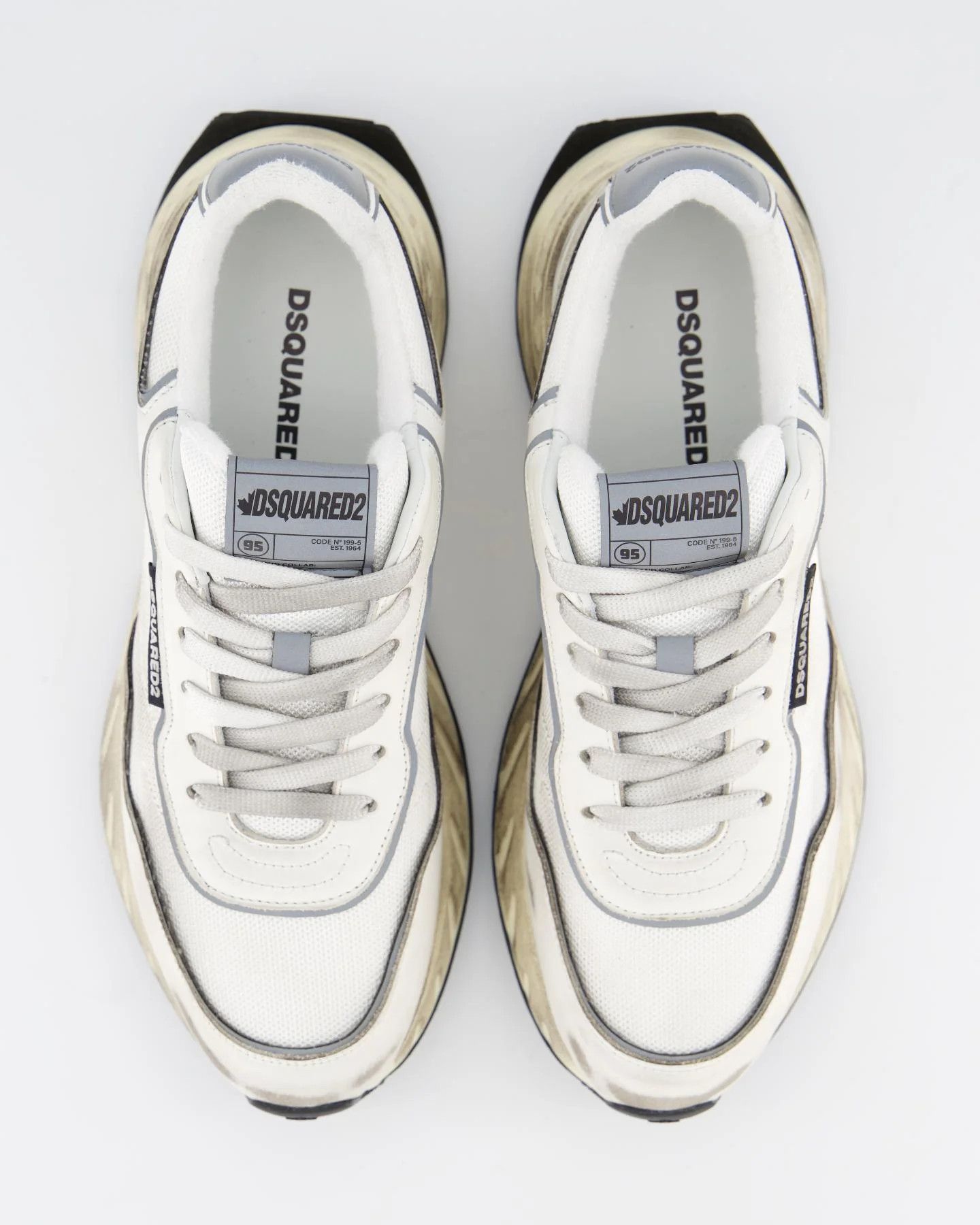 Dsquared2 o1s22i1n0325 Sprinter Low-Top Sneakers in White Size US 12 / EU 45 - 3 Thumbnail