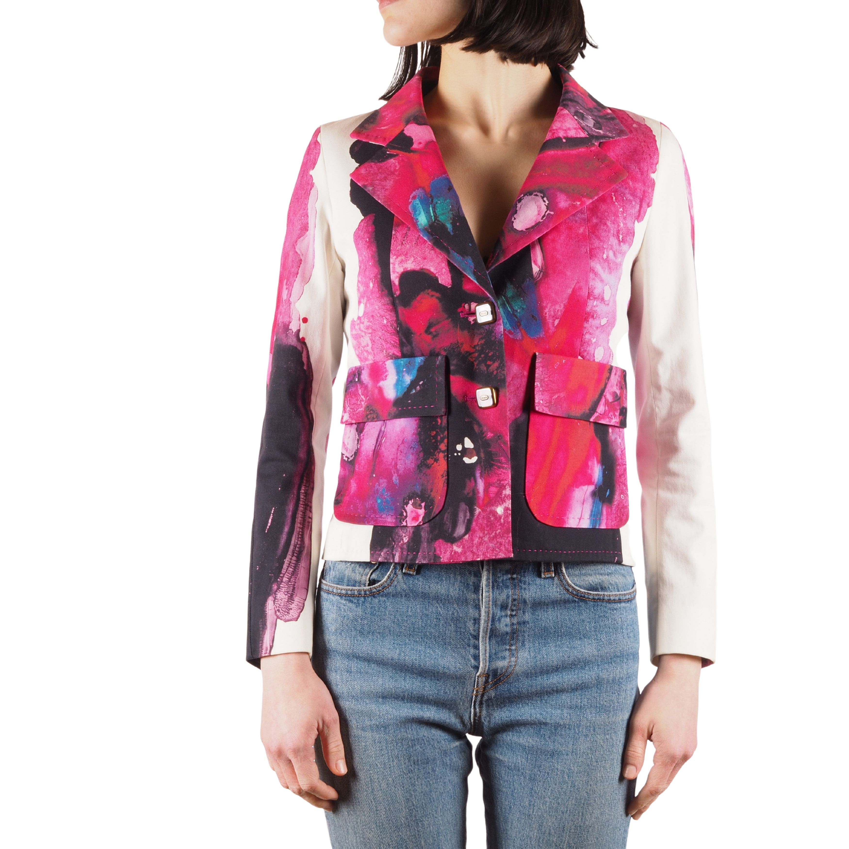 Escada Escada Vintage Abstract Print Blazer Size S / US 4 / IT 40 - 1 Thumbnail