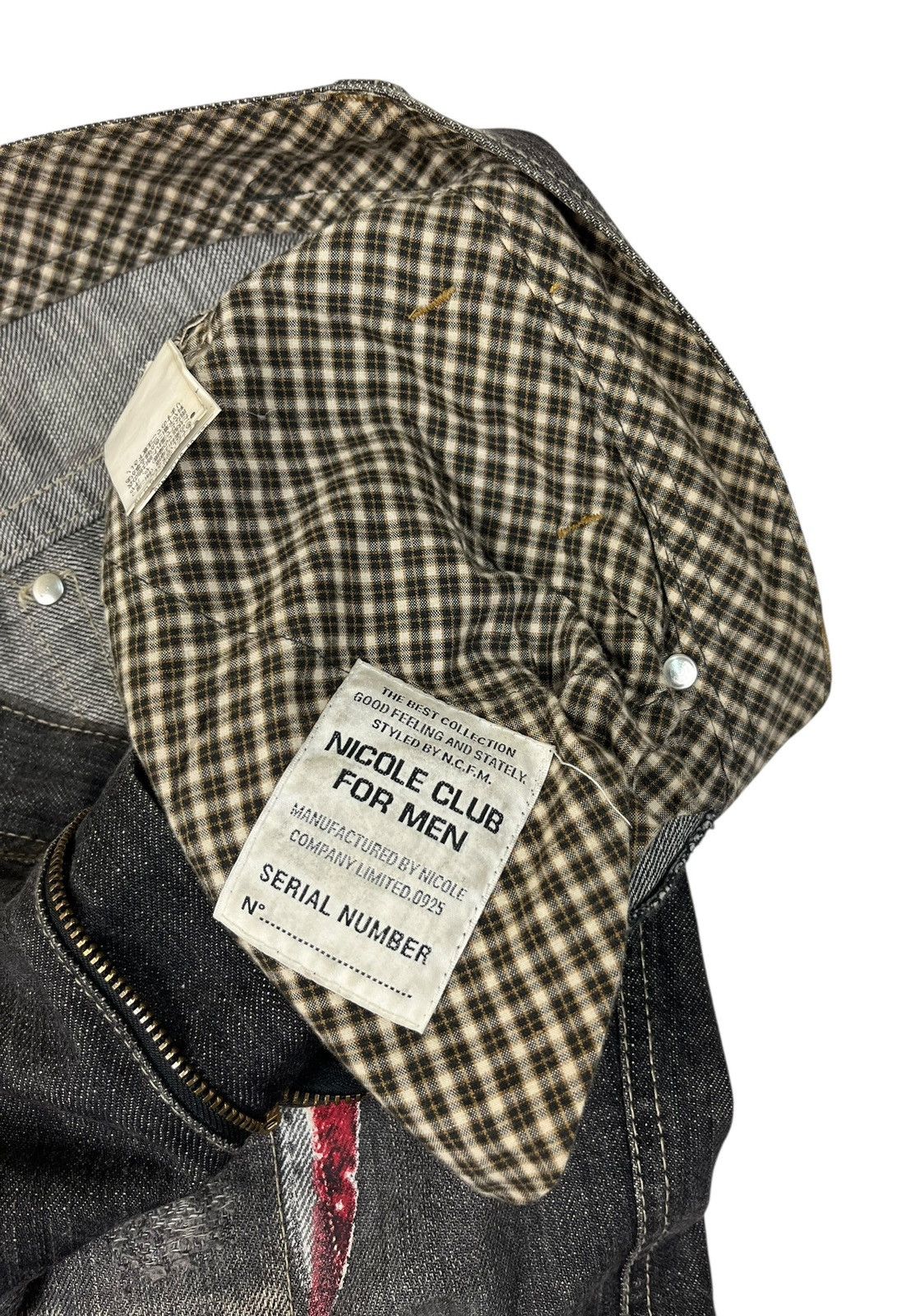 Japanese Brand Nicole Club For Men Patchwork Painting Denim Jeans Size US 33 - 12 Thumbnail