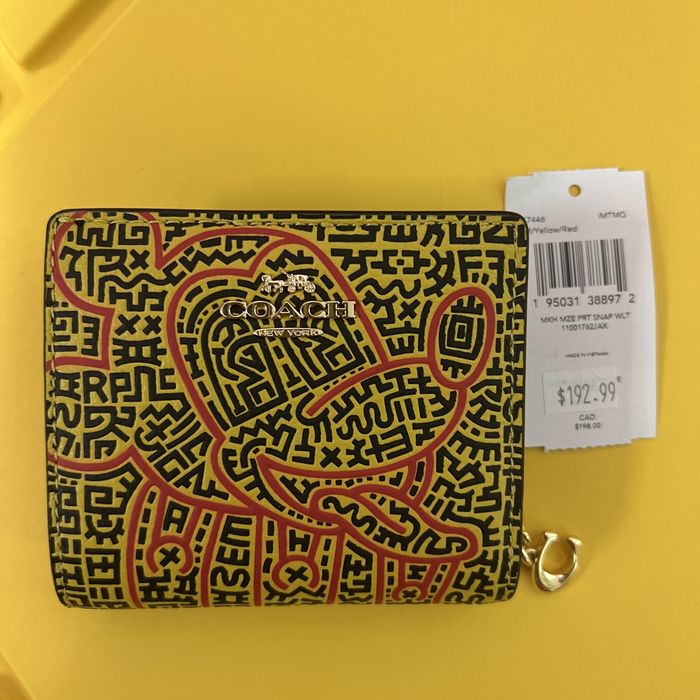 Coach Coach Disney Mickey Mouse X Keith Haring Snap Wallet c7446 Grailed