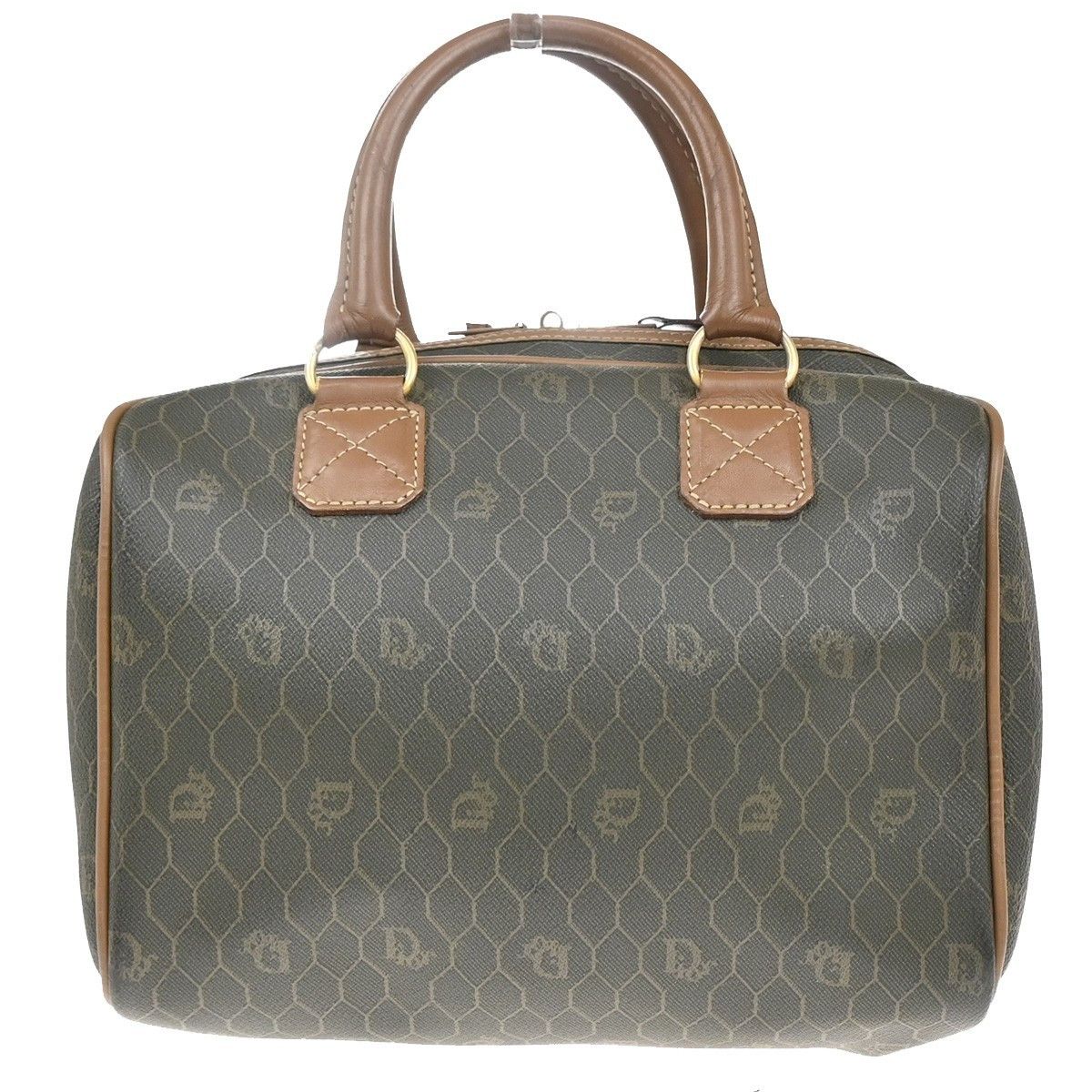 Dior Christian Dior Vintage Honeycomb Handbag Canvas Leather Size ONE SIZE - 1 Thumbnail