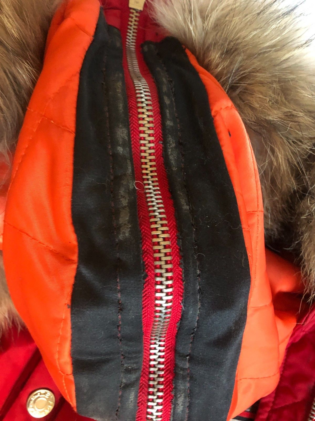 Dsquared2 Pre Dsquared Fighting Dudes Red Zip Fur Down Jacket 40 Size S / US 4 / IT 40 - 9 Thumbnail