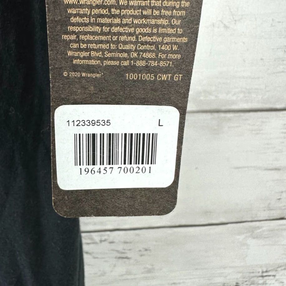 Wrangler Wrangler Women’s T-Shirt Large Black Logo Western Casual Short Sleeve Cotton Blend Size L / US 10 / IT 46 - 4 Thumbnail