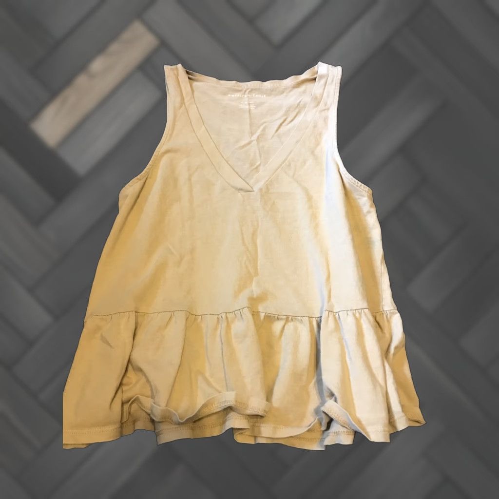 American Eagle Outfitters VINTAGE American Eagle Tank XS Women XS Yellow Tank Top Size XS / US 0-2 / IT 36-38 - 1 Thumbnail