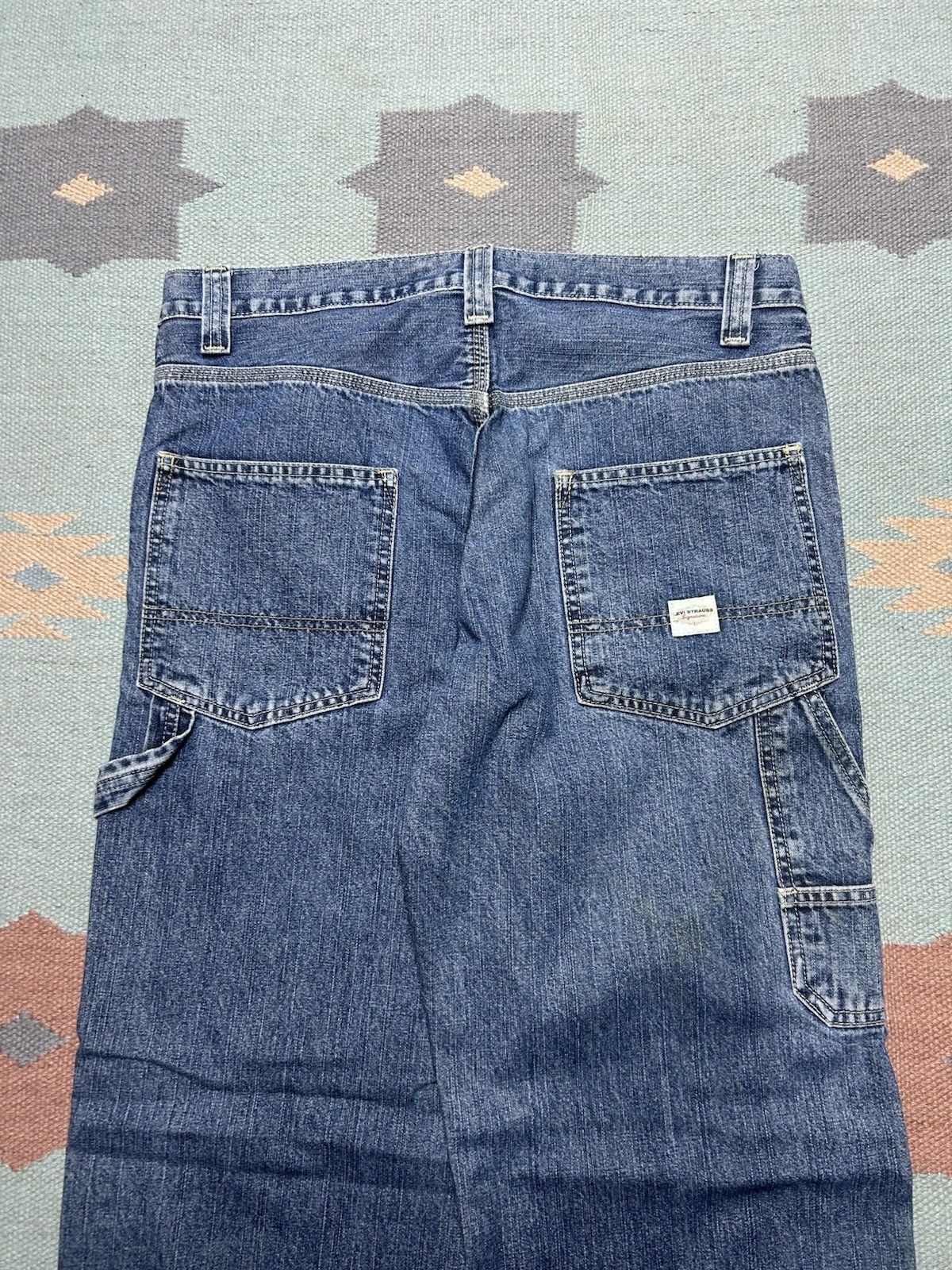 Vintage Vtg Levi’s carpenter jeans y2k baggy wide pipes skater 32x32 Size US 32 / EU 48 - 3 Thumbnail