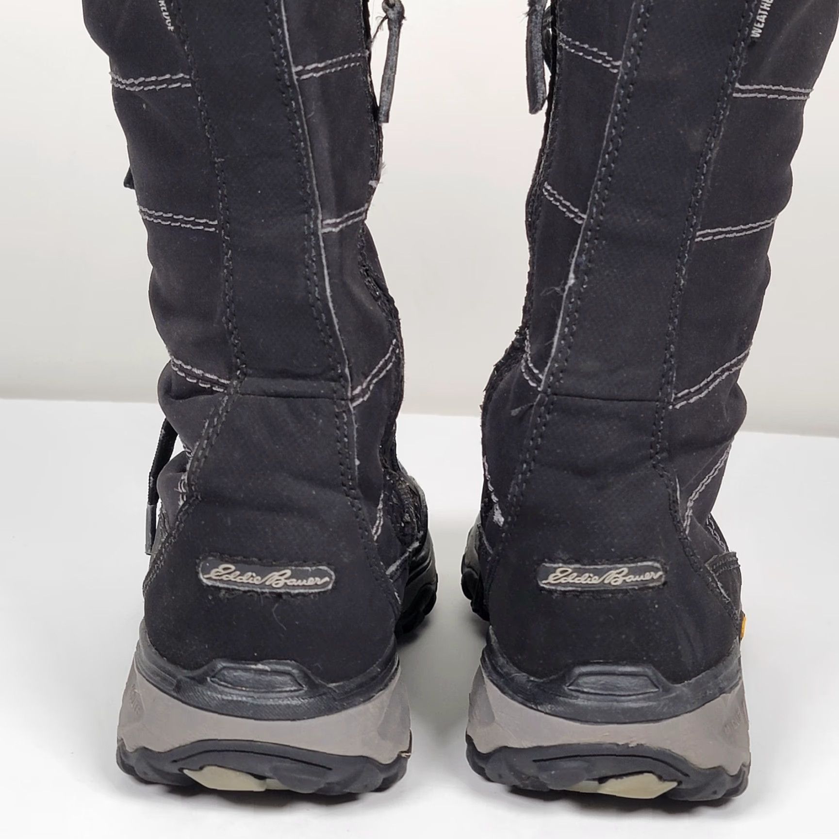 Eddie Bauer Eddie Bauer Boots Women's Size 6.5/37EU Black Waterproof Snow Faux Fur Trim Mid-Calf Shaft 10 in Leather Synthetic Casual Winter Size US 7 / IT 37 - 6 Thumbnail
