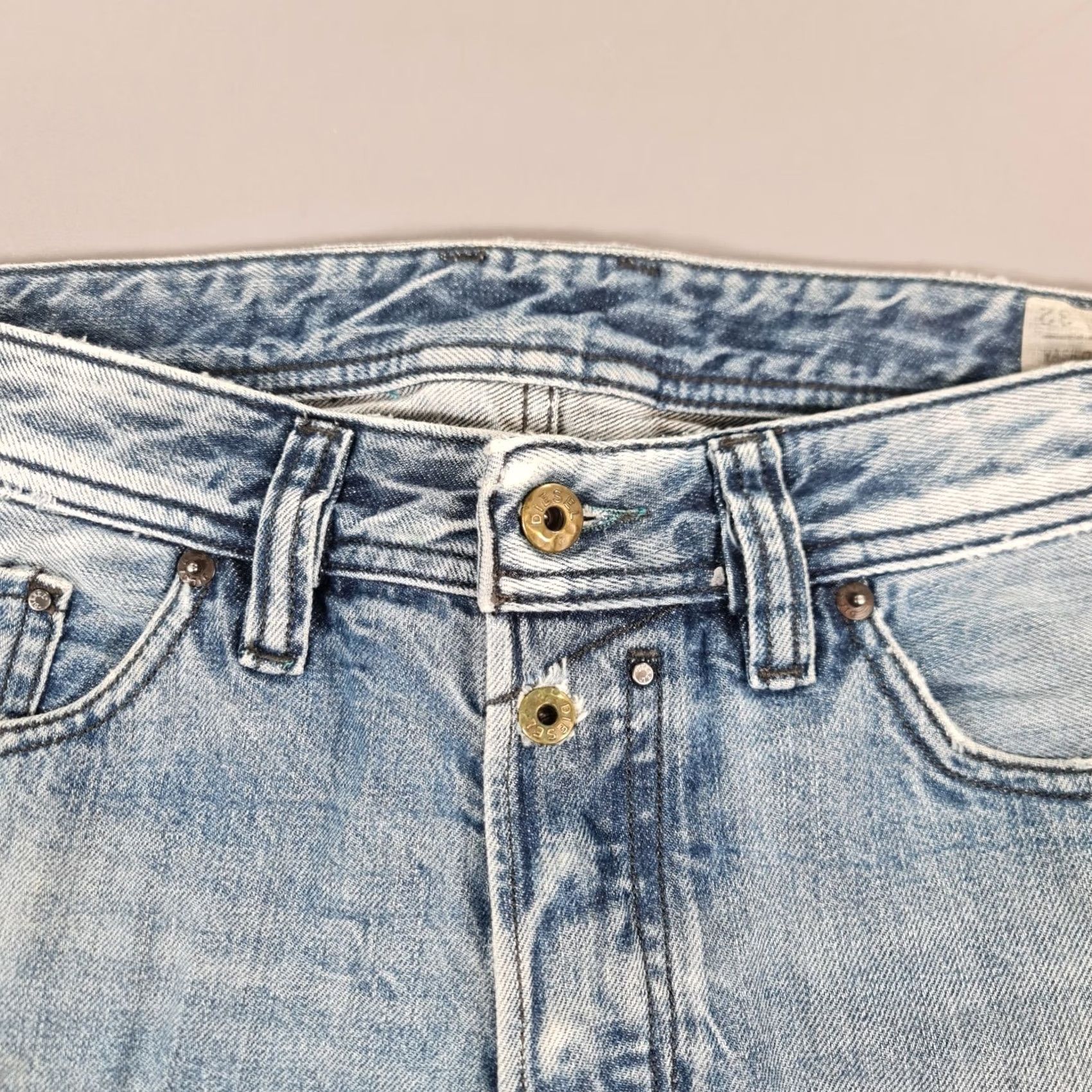 Diesel Diesel Jeans Blue W32 L32 SAFADO Distressed Straight Leg 0814A Mens Jeans W32 L32 Distressed Straight Leg Diesel Safado Men Size US 32 / EU 48 - 4 Thumbnail
